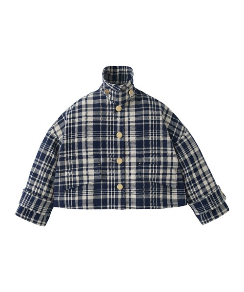 Mackintosh(マッキントッシュ)の「NEW HUMBIE JACKET SHORT MB(ステンカラーコート・レディース・ブラウン系その他/ネイビー系・6)」の4枚目の写真
