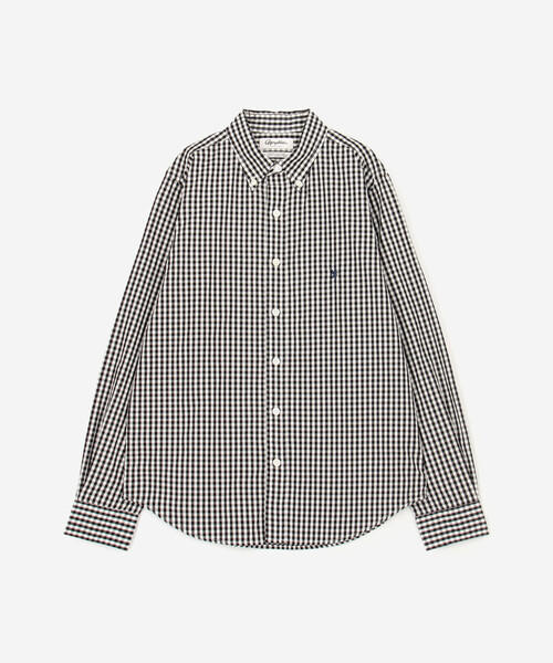 GYMPHLEX(ジムフレックス)の「Gymphlex | コットン ボタンダウン長袖 シャツ CHECK WOMEN(シャツ/ブラウス・レディース・ブラック系その他・12)」の2枚目の写真