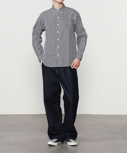 GYMPHLEX(ジムフレックス)の「Gymphlex | コットン ボタンダウン長袖 シャツ CHECK WOMEN(シャツ/ブラウス・レディース・ブラック系その他・12)」の13枚目の写真