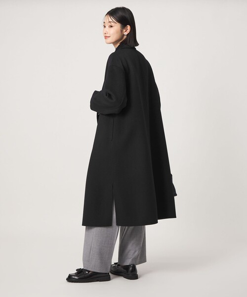 green label relaxing(グリーンレーベルリラクシング)の「リバー ロングコート(チェスターコート・レディース・ブラック/モカ・38/36)」の14枚目の写真