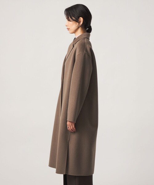 green label relaxing(グリーンレーベルリラクシング)の「リバー ロングコート(チェスターコート・レディース・ブラック/モカ・38/36)」の16枚目の写真