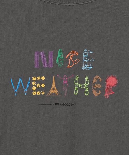 NICE WEATHER（ナイスウェザー）の「＜NICE WEATHER＞タイポグラフィーロゴ スウェット プルオーバー（スウェット・メンズ・モカ/ダークグレー/ライトグレー・L/S/M）」の7枚目の写真