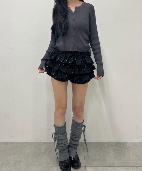 PHILLY(フィリー)の「《スカート見えするショーパン◎》ドットフリルショートパンツ(その他パンツ・レディース・ブラック/ブラウン・FREE)」の10枚目の写真