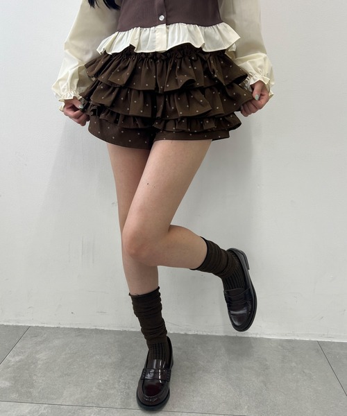 PHILLY(フィリー)の「《スカート見えするショーパン◎》ドットフリルショートパンツ(その他パンツ・レディース・ブラック/ブラウン・FREE)」の20枚目の写真