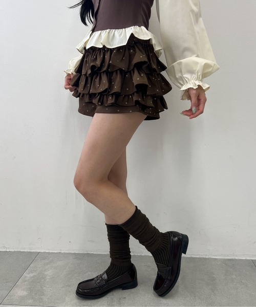 PHILLY(フィリー)の「《スカート見えするショーパン◎》ドットフリルショートパンツ(その他パンツ・レディース・ブラック/ブラウン・FREE)」の21枚目の写真