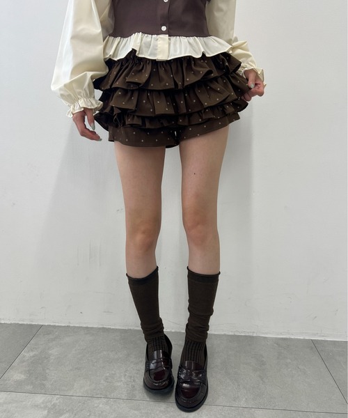 PHILLY(フィリー)の「《スカート見えするショーパン◎》ドットフリルショートパンツ(その他パンツ・レディース・ブラック/ブラウン・FREE)」の22枚目の写真