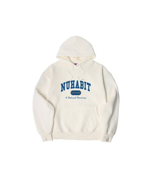 NUHABIT(ニューハビット)の「N/H NU AGE オーバーサイズ 裏起毛フーディー_アイボリー (SOH4-4NH1196)(パーカー・メンズ・アイボリー・LARGE/MEDIUM)」の1枚目の写真