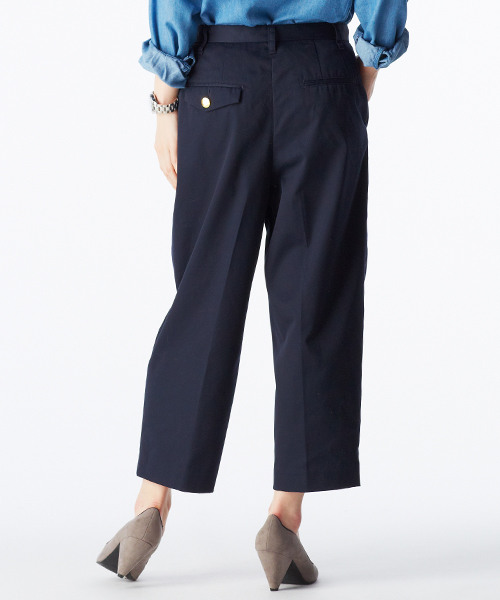 IEDIT（イディット）の「【股下丈が選べる】ＩＥＤＩＴレーベルコレクション　美マテリアルで上品に仕上げたウエポンチノコクーンパンツ　 　（チノパンツ・レディース・ネイビー/ベージュ・8/3/10/6/13/16/1/12/7/15 /2/9/11/14/4/5）」の6枚目の写真