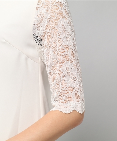 LIMITLESS LUXURY（リミットレスラグジュアリー）の「ソデレースワンピース◆（ワンピース・レディース・ネイビー/ホワイト/ピンク・36/38）」の11枚目の写真