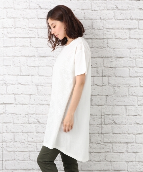LEPSIM（レプシィム）の「レースツカイTシャツワンピース　724233（ワンピース・レディース・ブラック/カーキ/オフホワイト・FREE）」の10枚目の写真