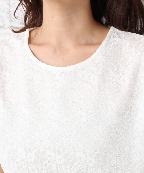 LEPSIM（レプシィム）の「レースツカイTシャツワンピース　724233（ワンピース・レディース・ブラック/カーキ/オフホワイト・FREE）」の12枚目の写真