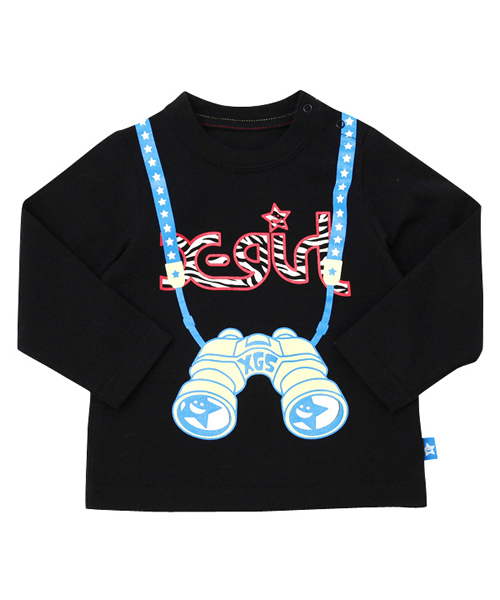 X-girl Stages（エックスガールステージス）の「L/S TEE BINOCULARS(4T～6T)（Tシャツ/カットソー・キッズ・ブラック/パープル/イエロー・4T/5T/6T）」の6枚目の写真