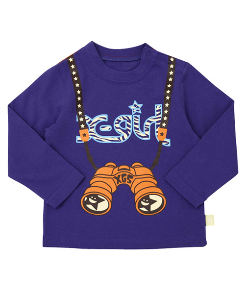 X-girl Stages（エックスガールステージス）の「L/S TEE BINOCULARS(4T～6T)（Tシャツ/カットソー・キッズ・ブラック/パープル/イエロー・4T/5T/6T）」の7枚目の写真