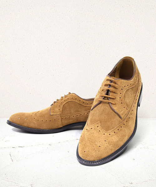 GUIONNET（ギオネ）の「GUIONNET WING TIP DERBY ギオネ スプリット レザー ウィングチップ フルブローグ ロングウィングチップ ダービー ビジネス 外羽根 革靴（ドレスシューズ・メンズ・ブラック/モカ/グレー/ブラック系その他/キャメル・26.5cm/29cm/24.0cm/24.5cm/25.0cm/25.5cm/26.0cm/27.5cm/30cm/27.0cm/28cm/28.0cm/29.0cm/30.0cm）」の5枚目の写真