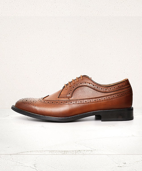 GUIONNET（ギオネ）の「GUIONNET WING TIP DERBY ギオネ スプリット レザー ウィングチップ フルブローグ ロングウィングチップ ダービー ビジネス 外羽根 革靴（ドレスシューズ・メンズ・ブラック/モカ/グレー/ブラック系その他/キャメル・26.5cm/29cm/24.0cm/24.5cm/25.0cm/25.5cm/26.0cm/27.5cm/30cm/27.0cm/28cm/28.0cm/29.0cm/30.0cm）」の15枚目の写真