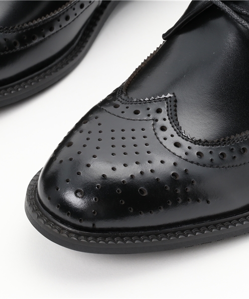 GUIONNET（ギオネ）の「GUIONNET WING TIP DERBY ギオネ スプリット レザー ウィングチップ フルブローグ ロングウィングチップ ダービー ビジネス 外羽根 革靴（ドレスシューズ・メンズ・ブラック/モカ/グレー/ブラック系その他/キャメル・26.5cm/29cm/24.0cm/24.5cm/25.0cm/25.5cm/26.0cm/27.5cm/30cm/27.0cm/28cm/28.0cm/29.0cm/30.0cm）」の9枚目の写真