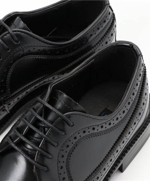 GUIONNET（ギオネ）の「GUIONNET WING TIP DERBY ギオネ スプリット レザー ウィングチップ フルブローグ ロングウィングチップ ダービー ビジネス 外羽根 革靴（ドレスシューズ・メンズ・ブラック/モカ/グレー/ブラック系その他/キャメル・26.5cm/29cm/24.0cm/24.5cm/25.0cm/25.5cm/26.0cm/27.5cm/30cm/27.0cm/28cm/28.0cm/29.0cm/30.0cm）」の10枚目の写真