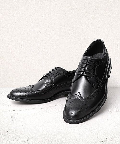 GUIONNET（ギオネ）の「GUIONNET WING TIP DERBY ギオネ スプリット レザー ウィングチップ フルブローグ ロングウィングチップ ダービー ビジネス 外羽根 革靴（ドレスシューズ・メンズ・ブラック/モカ/グレー/ブラック系その他/キャメル・26.5cm/29cm/24.0cm/24.5cm/25.0cm/25.5cm/26.0cm/27.5cm/30cm/27.0cm/28cm/28.0cm/29.0cm/30.0cm）」の6枚目の写真