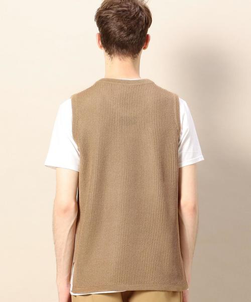 BEAUTY&YOUTH UNITED ARROWS（ビューティーアンドユースユナイテッドアローズ）の「BY ストローヤーン  アゼ ベスト ◆（ベスト・メンズ・ベージュ/ネイビー・SMALL/X-LARGE/LARGE/MEDIUM）」の9枚目の写真