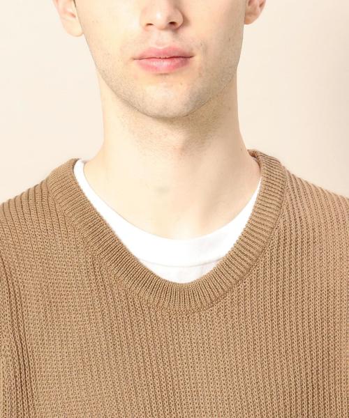 BEAUTY&YOUTH UNITED ARROWS（ビューティーアンドユースユナイテッドアローズ）の「BY ストローヤーン  アゼ ベスト ◆（ベスト・メンズ・ベージュ/ネイビー・SMALL/X-LARGE/LARGE/MEDIUM）」の3枚目の写真