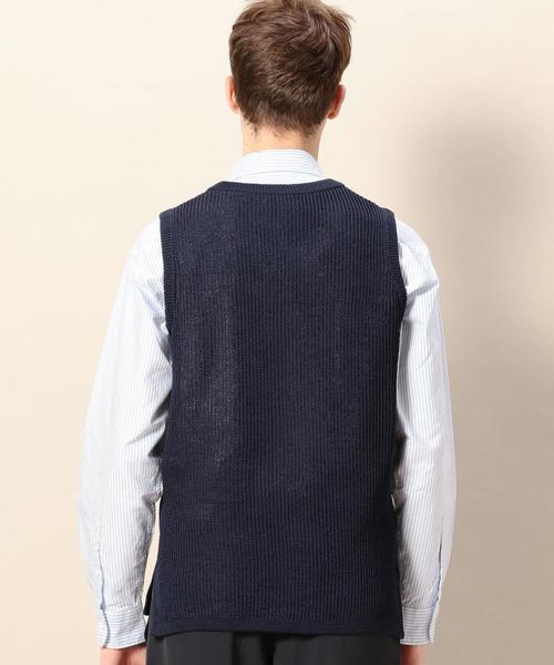 BEAUTY&YOUTH UNITED ARROWS（ビューティーアンドユースユナイテッドアローズ）の「BY ストローヤーン  アゼ ベスト ◆（ベスト・メンズ・ベージュ/ネイビー・SMALL/X-LARGE/LARGE/MEDIUM）」の7枚目の写真