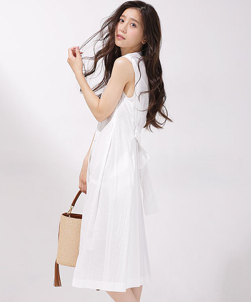 Nano Universe ナノユニバース の ウエストリボンジレワンピース ワンピース Wear