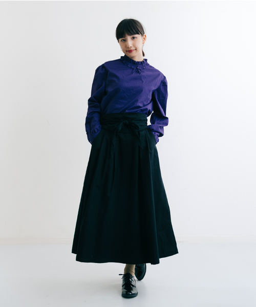 MERLOT(メルロー)の「サッシュベルト付きタックフレアミディスカート643-6527(スカート・レディース・ベージュ/レッド/カーキ/ブラック・FREE)」の15枚目の写真