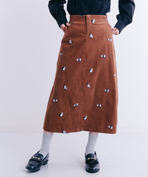 MERLOT | うしろからパンダ刺繍スカート2426(スカート)