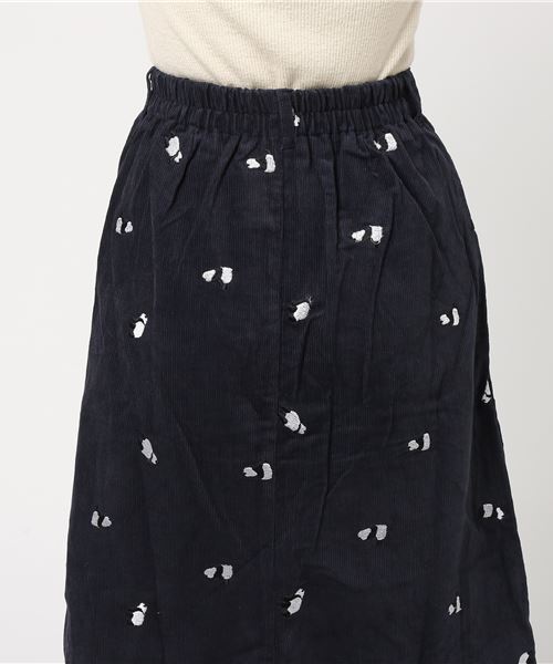 MERLOT（メルロー）の「うしろからパンダ刺繍スカート2426（スカート・レディース・ネイビー/キャメル・FREE）」の9枚目の写真