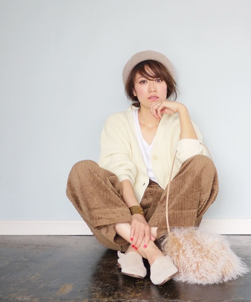 STUDIOUS（ステュディオス）の「【WEARISTA miki コラボ】2WAYニットカーディガン（カーディガン/ボレロ・レディース・オフホワイト/チャコールグレー/ブラウン・FREE）」の8枚目の写真