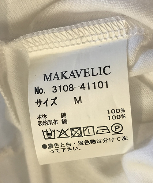 MAKAVELIC(マキャベリック)の「STANDARD CURVE TEE(Tシャツ/カットソー・メンズ・ホワイト/ブラック/ベージュ・LARGE/MEDIUM/X-LARGE)」の10枚目の写真