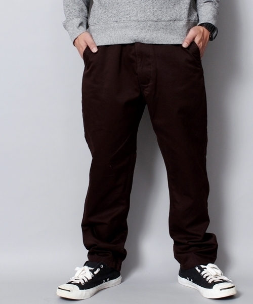 WEGO（ウィゴー）の「WEGO/ウエポンチノパンツ（チノパンツ・メンズ・ホワイト/ブラック/ダークブラウン/グレイッシュベージュ/ワイン/オフホワイト・MEDIUM/LARGE）」の5枚目の写真