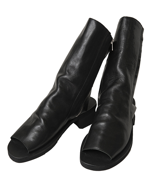 NO ID. / オープントゥドレープブーツ/40/BLK/842208-631F NO ID.（ノーアイディ）の「mko6608-ｵｰﾌﾟﾝﾄｩﾄﾞﾚｰﾌﾟﾌﾞｰﾂ（ブーツ）」 - WEAR