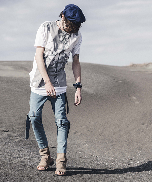 NO ID.（ノーアイディ）の「mko6608-ｵｰﾌﾟﾝﾄｩﾄﾞﾚｰﾌﾟﾌﾞｰﾂ（ブーツ）」 - WEAR