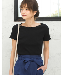 Re:EDIT | ボートネックメロー加工リブカットソー(Tシャツ/カットソー)