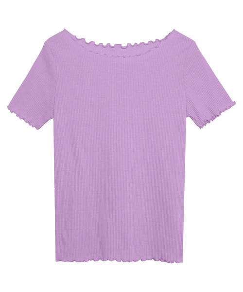 Re:EDIT（リエディ）の「ボートネックメロー加工リブカットソー（Tシャツ/カットソー・レディース・グレー/ブラック/ホワイト系その他/ライトパープル/ホワイト/パープル/ブラック系その他/ベージュ/スカイブルー/グリーン/ロイヤルブルー/オレンジ・LARGE/MEDIUM）」の13枚目の写真