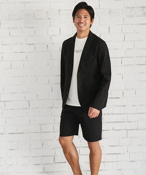 AZUL by moussy(アズールバイマウジー)の「ストレッチポプリンテイラードジャケット(テーラードジャケット・メンズ・ネイビー/ブラック・LARGE/MEDIUM/SMALL)」の4枚目の写真