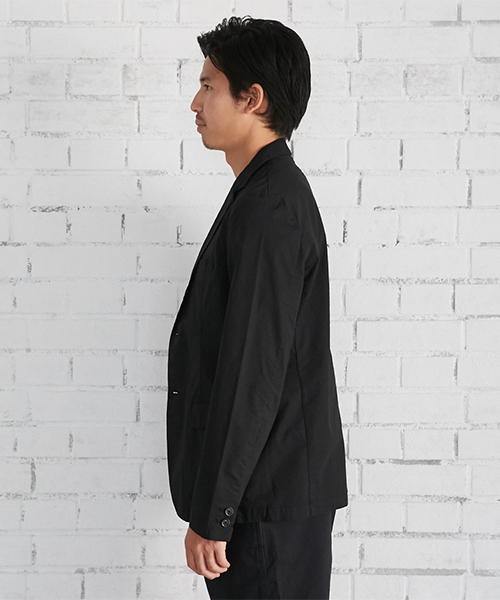 AZUL by moussy(アズールバイマウジー)の「ストレッチポプリンテイラードジャケット(テーラードジャケット・メンズ・ネイビー/ブラック・LARGE/MEDIUM/SMALL)」の7枚目の写真