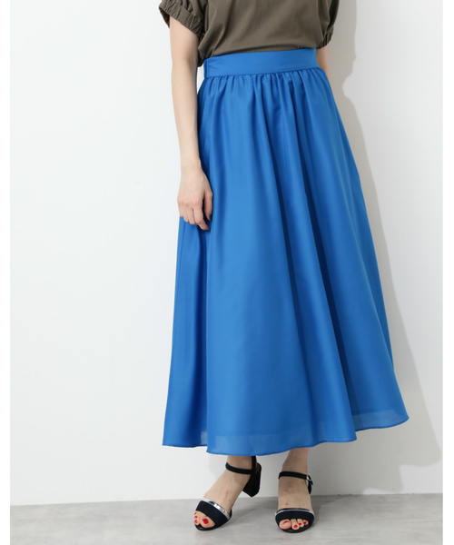 NATURAL BEAUTY BASIC（ナチュラルビューティーベーシック）の「【雑誌掲載】カラーマキシスカート（スカート・レディース・ブラウン/イエロー/ブルー・SMALL/MEDIUM）」の7枚目の写真