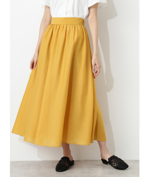 NATURAL BEAUTY BASIC（ナチュラルビューティーベーシック）の「【雑誌掲載】カラーマキシスカート（スカート・レディース・ブラウン/イエロー/ブルー・SMALL/MEDIUM）」の20枚目の写真