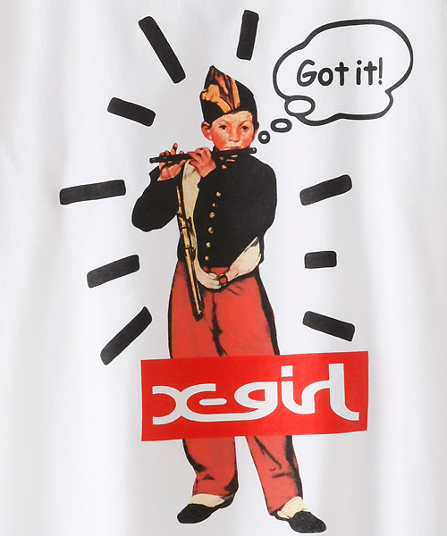 X-girl（エックスガール）の「THE FIFER S/S BIG TEE（Tシャツ/カットソー・レディース・ホワイト/ブラック/アッシュグレー/グリーン/ネイビー・ONE SIZE）」の10枚目の写真