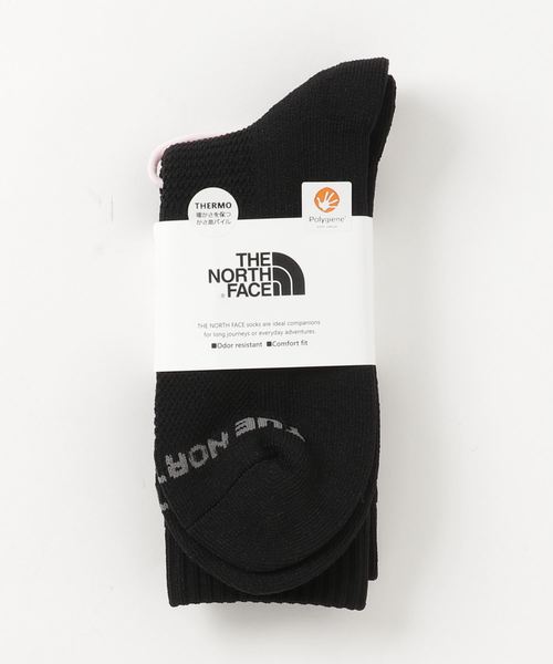 THE NORTH FACE(ザノースフェイス)の「ザ・ノース・フェイス ソックス / トラバースサーモクルー(ソックス/靴下・メンズ・ブラック/ホワイト/ブラック×ホワイト・SMALL/MEDIUM/LARGE)」の2枚目の写真