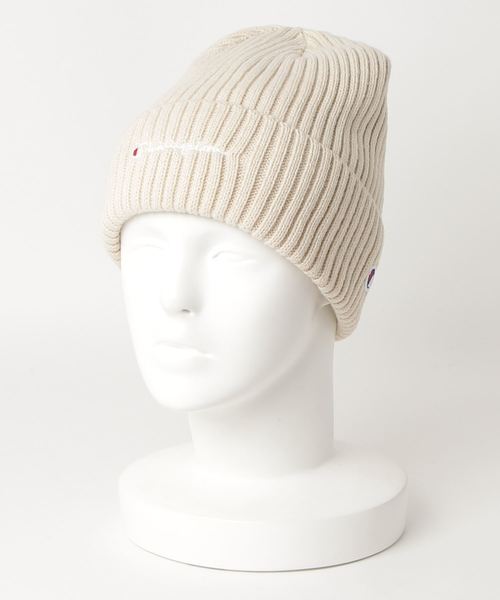 Champion(チャンピオン)の「【CHAMPION/チャンピオン】ウラフリースニットワッチ ビーニー(ニットキャップ/ビーニー・レディース・ホワイト/ブラック/パープル/ネイビー/レッド/ブルー/グリーン/マスタード/杢グレー/ライトパープル/ワイン/ベージュ・FREE)」の5枚目の写真