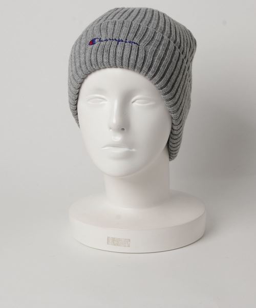 Champion(チャンピオン)の「【CHAMPION/チャンピオン】ウラフリースニットワッチ ビーニー(ニットキャップ/ビーニー・レディース・ホワイト/ブラック/パープル/ネイビー/レッド/ブルー/グリーン/マスタード/杢グレー/ライトパープル/ワイン/ベージュ・FREE)」の4枚目の写真