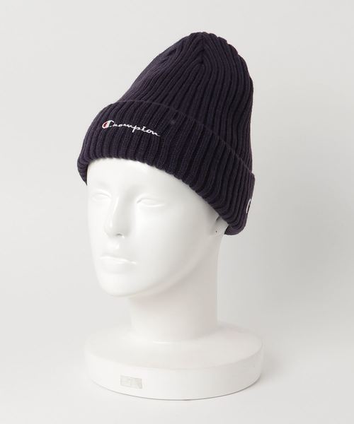 Champion(チャンピオン)の「【CHAMPION/チャンピオン】ウラフリースニットワッチ ビーニー(ニットキャップ/ビーニー・レディース・ホワイト/ブラック/パープル/ネイビー/レッド/ブルー/グリーン/マスタード/杢グレー/ライトパープル/ワイン/ベージュ・FREE)」の9枚目の写真