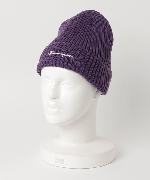 Champion(チャンピオン)の「【CHAMPION/チャンピオン】ウラフリースニットワッチ ビーニー(ニットキャップ/ビーニー・レディース・ホワイト/ブラック/パープル/ネイビー/レッド/ブルー/グリーン/マスタード/杢グレー/ライトパープル/ワイン/ベージュ・FREE)」の10枚目の写真