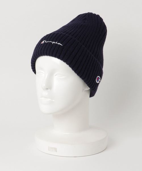 Champion(チャンピオン)の「【CHAMPION/チャンピオン】ウラフリースニットワッチ ビーニー(ニットキャップ/ビーニー・レディース・ホワイト/ブラック/パープル/ネイビー/レッド/ブルー/グリーン/マスタード/杢グレー/ライトパープル/ワイン/ベージュ・FREE)」の7枚目の写真