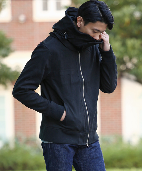 Ressaca（レサーカ）の「【フード脱着】ボリュームネック　モッズジャケット（モッズコート・メンズ・ブラック/オリーブ/グレイッシュベージュ/チャコール・46/48/50）」の2枚目の写真