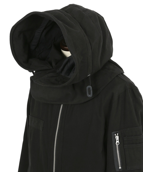 Ressaca（レサーカ）の「【フード脱着】ボリュームネック　モッズジャケット（モッズコート・メンズ・ブラック/オリーブ/グレイッシュベージュ/チャコール・46/48/50）」の10枚目の写真