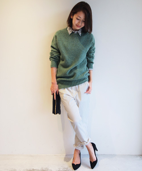 BEAUTY&YOUTH UNITED ARROWS（ビューティーアンドユースユナイテッドアローズ）の「by ※∵コーデュロイ9分丈テーパードパンツ ◆（その他パンツ・レディース・グレー/ベージュ/ケリー/オフホワイト/ライトグレー/ネイビー/ライトブルー・SMALL/MEDIUM/LARGE）」の21枚目の写真